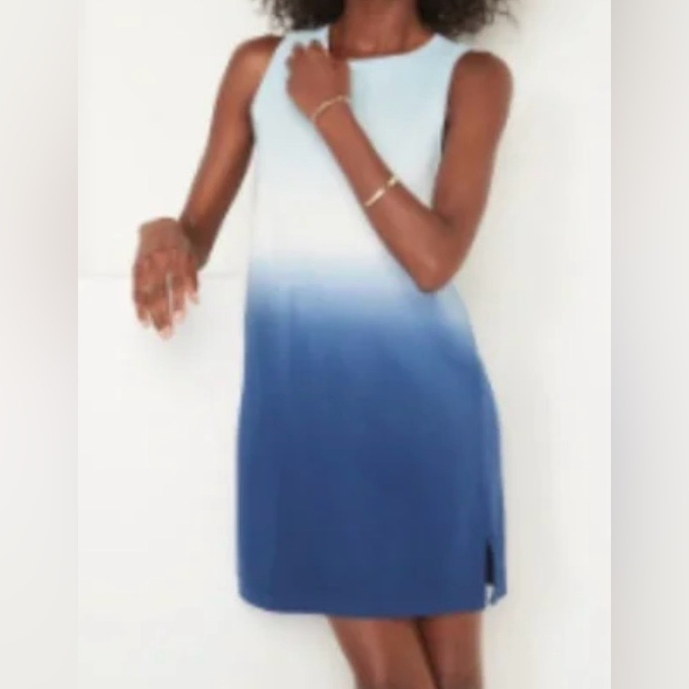 Sleeveless Dip-Dye Shift Dress.